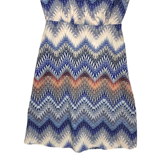 BCBGMAXAZRIA Multi Zigzag Ombre Sleeveless Knee Length Dress NWT Womens 6 Chic - Picture 6 of 8